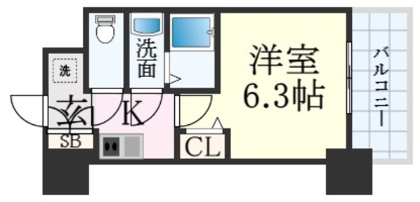 兵庫駅 徒歩5分 6階の物件間取画像